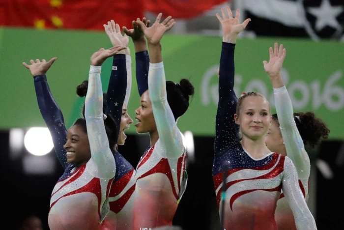 Us Womens Gymnastics Team Wins Gold Medal In Rio Photos Sports 