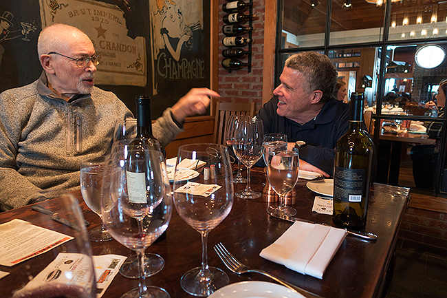 Dr. Z and King, on the topics of football and wine, just like old times.