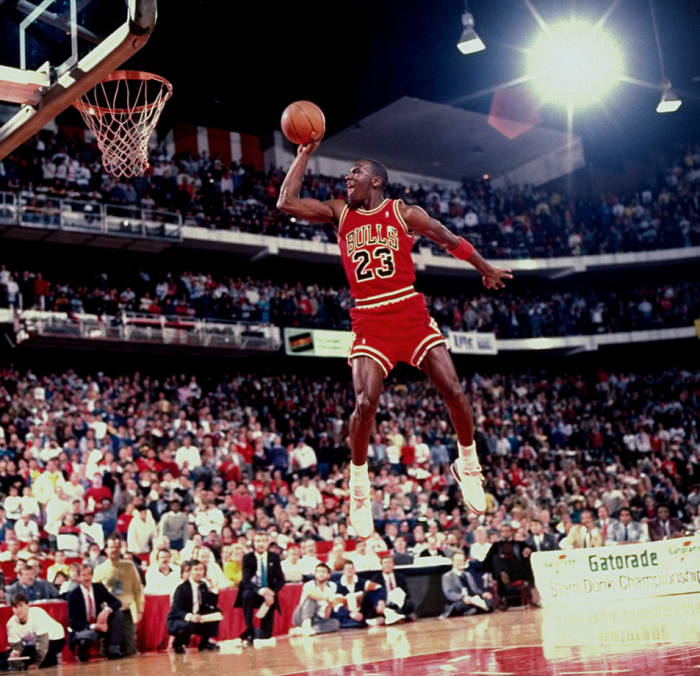 michael jordan first dunk
