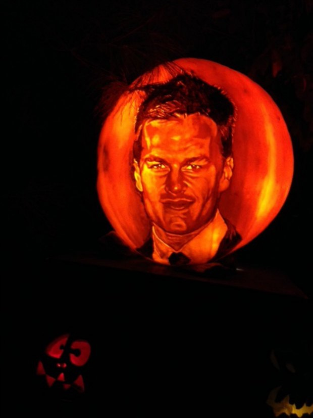 New England Patriots' Tom Brady hyperrealistic JackoLantern Sports