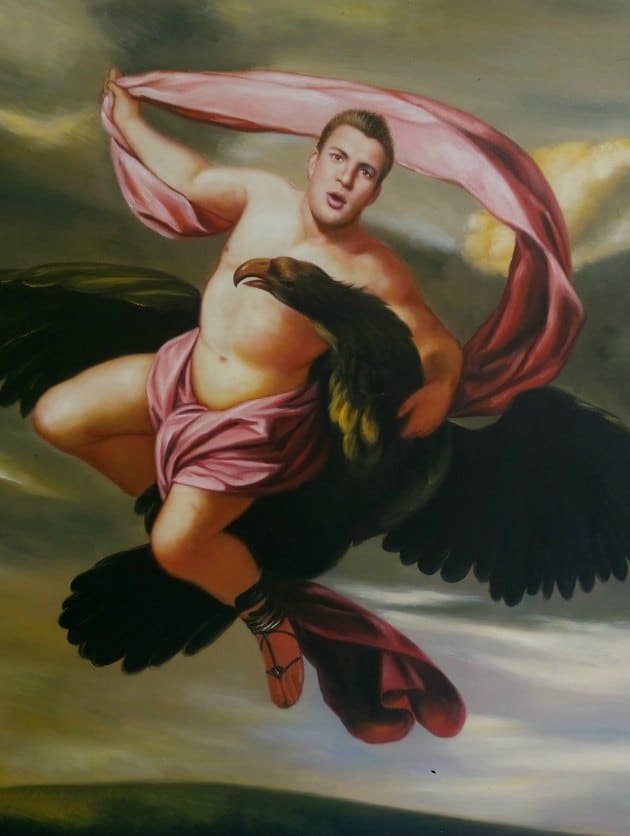 Rob Gronkowski in 'Abduction of Ganymede' by Eustache le Sueur. v...