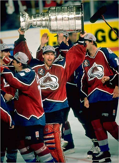 T-shirt Rouge Colorado Avalanche 1996 – Mitchell & Ness, Stanley Cup, Taille L
