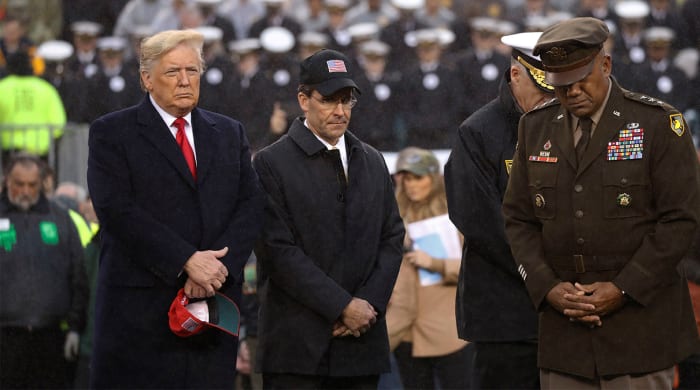 Trump Army Navy Coin Toss