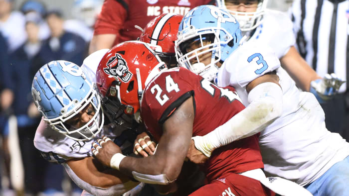 NC State takes on UNC in a 2019 NCAA football game