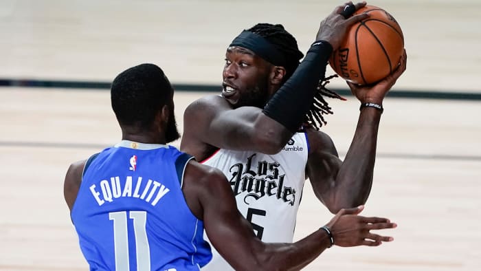 Montrezl Harrell protects the ball