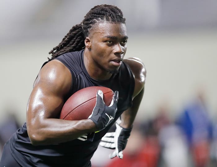 Jim Mora Jr. likes Oklahoma Sooners RB Rhamondre Stevenson's NFL Draft