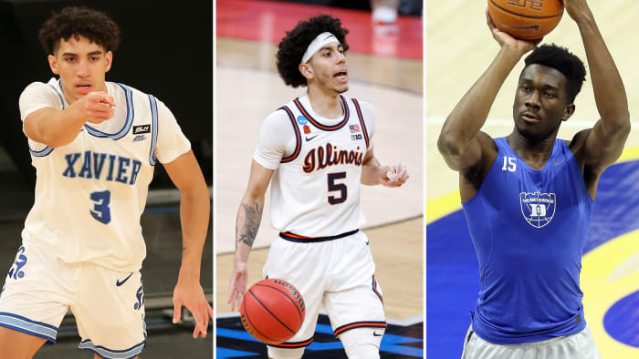 Xavier's Colby Jones, Illinois's Andre Curbelo and Duke's Mark Williams