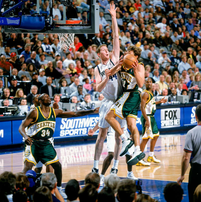 Bradley made his name in the paint, blocking 2.5 shots per game, ninth on the NBA’s all-time list.