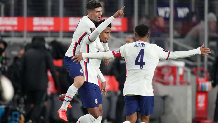 USMNT Christian Pulisic, Weston McKinney i Tyler Adams