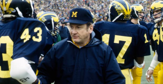 Michigan coach Bo Schembechler, one of the greatest coaches in college football history.