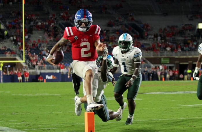 Matt Corral Ole Miss vs Tulane 2