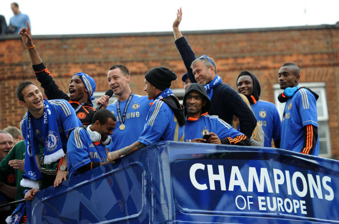 Roman Abramovich y el Chelsea tras ganar la Champions League