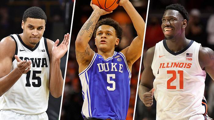Iowa's Keegan Murray; Duke's Paolo Banchero, Illinois's Kofi Cockburn