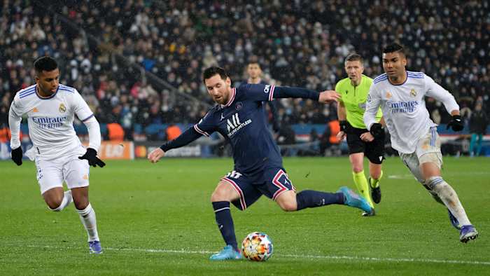 Messi y el Paris Saint-Germain contra el Real Madrid en la Champions League