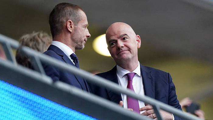 UEFA president Aleksander Ceferin and FIFA president Gianni Infantino