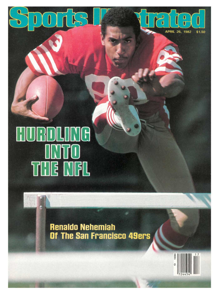 Vallista Renaldo Nehemiah en la portada de Sports Illustrated en 1982
