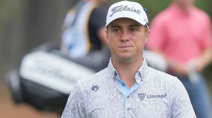 Justin Thomas is pictured at the 2022 RBC Heritage.