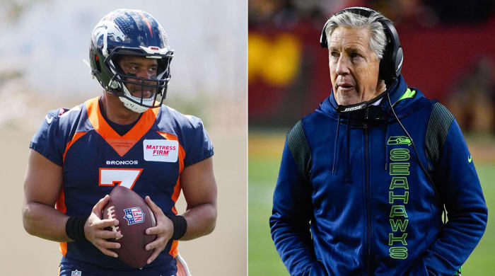 Russell Wilson and his former coach Pete Carroll