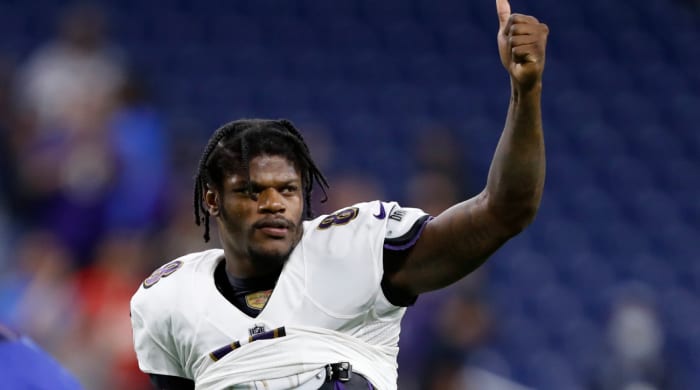 Lamar Jackson is still awaiting a contract extension from the Ravens.