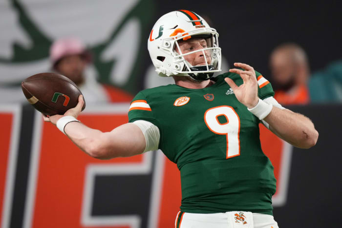 Miami Hurricanes Quarterback Tyler Van Dyke