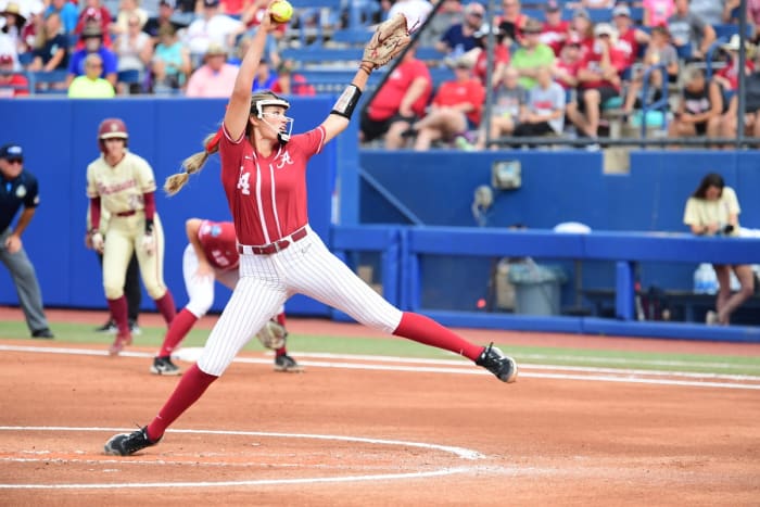 Alabama softball WCWS 2021 Montana Fouts