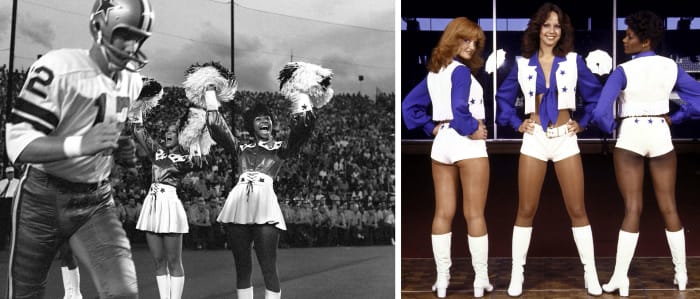 Dallas Cowboys Cheerleaders in 1970 vs. 1978