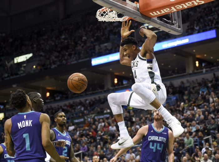 A look back at Giannis Antetokounmpo's best dunks from his MVP years