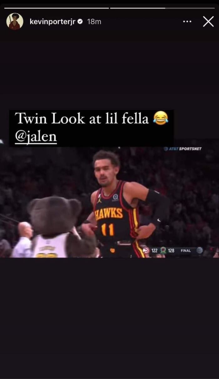 Description of Kevin Porter Jr.'s Instagram post.