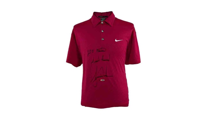 Tiger Woods's 2010 Masters Sunday red shirt drawing big bids at auction