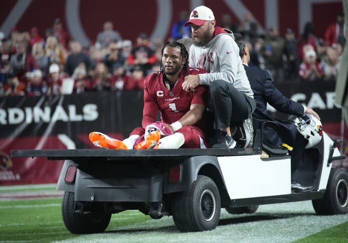 Kyler Murray is carted off Monday night.