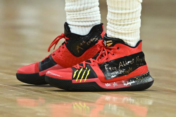 Kyrie Irving Trolls Nike With Hand Written Messages On Shoes Sports