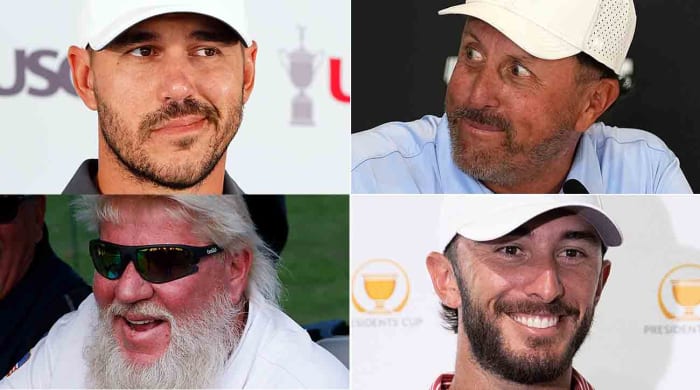 (Clockwise from top left) Brooks Koepka, Phil Mickelson, Max Homa and John Daly