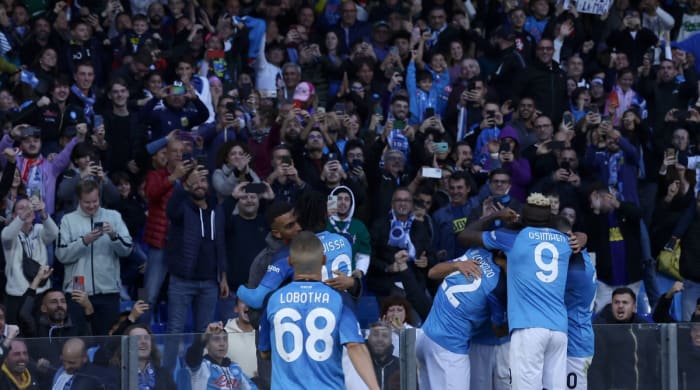 La ventaja de ocho puntos del Napoli en la cima de la Serie A les dio muchas esperanzas.