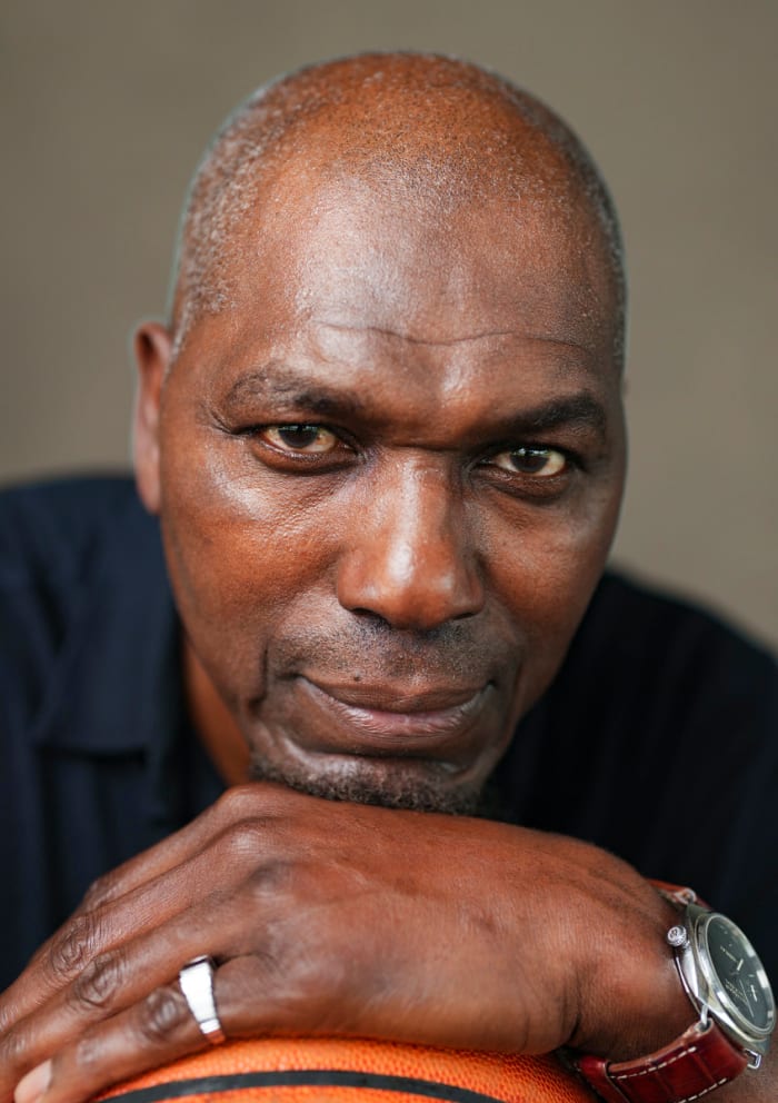 Olajuwon, 59, once dominated with a wide array of post moves. Now, he says, “Nobody posts up.”