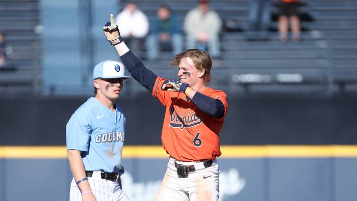 Nine Run 8th Inning Propels Virginia Baseball To 9 1 Win Over Columbia 