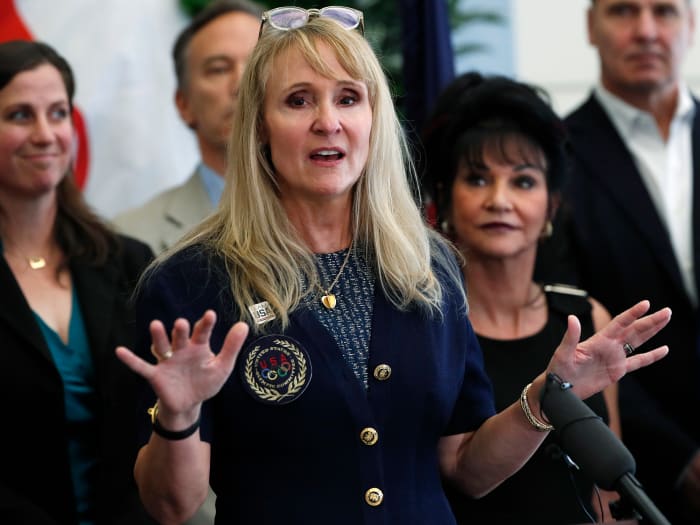 Former Olympic swimmer Nancy Hogshead-Makar