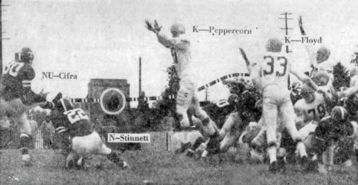 1957 Kansas-Nebraska missed field goal