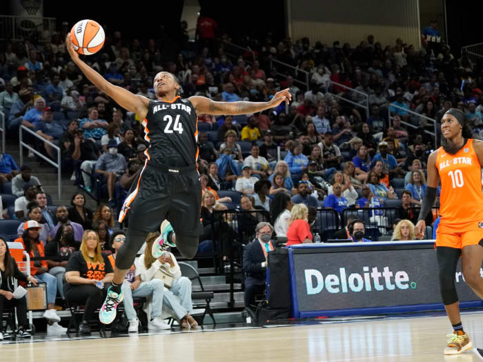 Jewell Loyd in der ersten Hälfte des WNBA All Star Game 2022