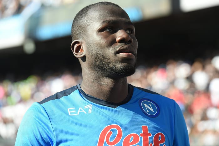 Kalidou Koulibaly pictured in May 2022 at the end of his last ever home game for Napoli