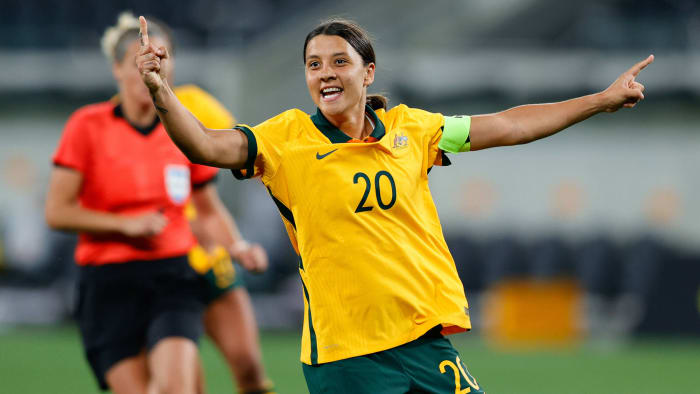Sam Kerr will lead co-host Australia at the World Cup