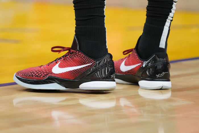 Portland Trail Blazers goalie Ben McLemore wears the Nike Kobe 6 Protro 'All-Star'