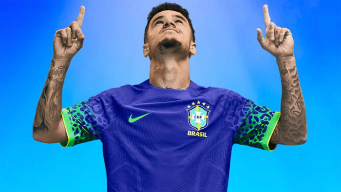Das Trikot der brasilianischen Fußballnationalmannschaft für die Weltmeisterschaft 2022.