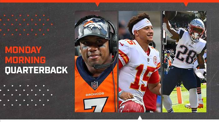 Three-box MMQB graphic of Russell Wilson, Patrick Mahomes and James White