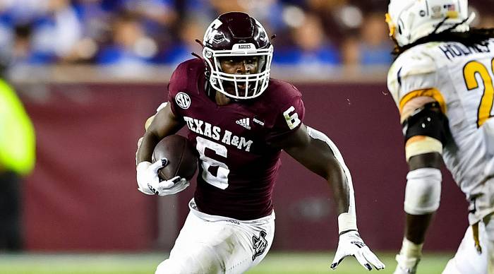 Scenes at a Texas A&M college football game.