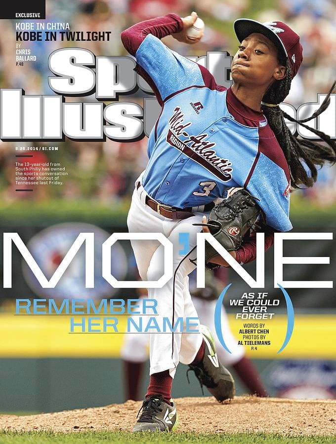 Mo'ne Davis on the cover of Sports Illustrated in 2014