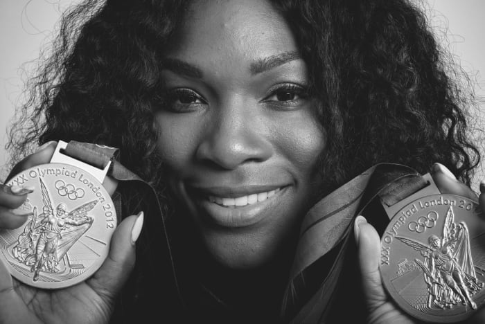 Serena Williams after winning the gold medal at the London 2012 Olympic Games.