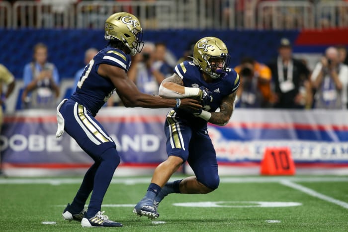 Georgia Tech's Jeff Sims and Dylan McDuffie