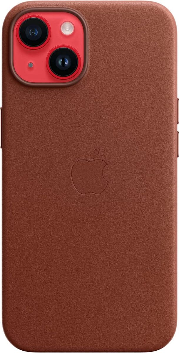 apple iphone 14 leather case with magsafe