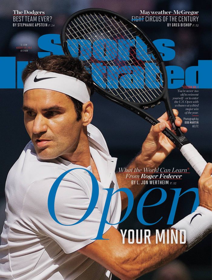 Aug.  28, 2017: Federer on the cover of Sports Illustrated.