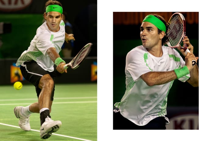 Roger Federer in action at the 2006 Australian Open.
